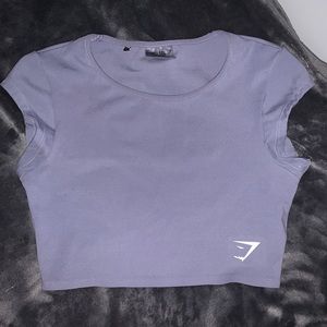 Gymshark Dreamy Cap Sleeve Crop Top in STEEL BLUE